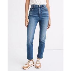 Madewell Slim Demi-Boot Distressed Raw Hem Jeans Size 27